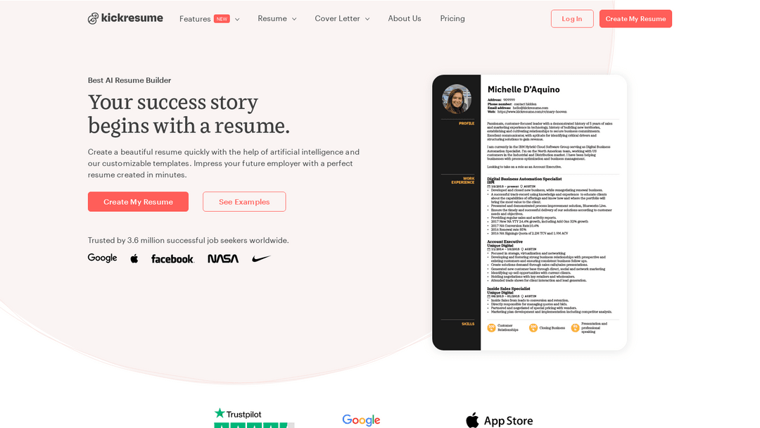 kickresume.com